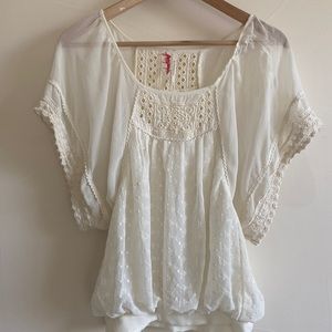 Free people, White flowy blouse, size small